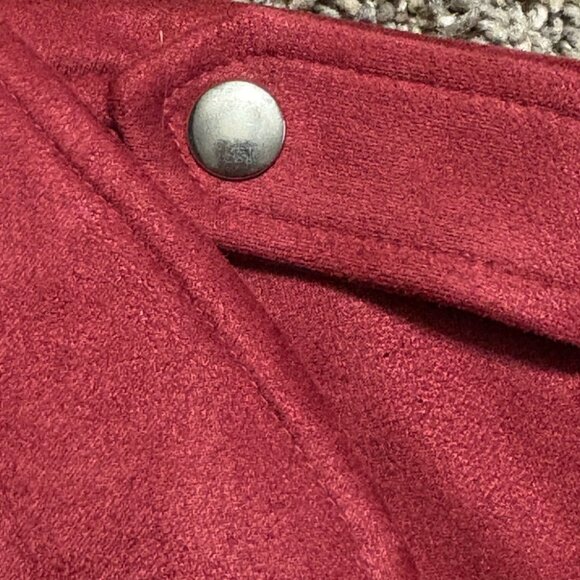 Lauren Conrad Women's Small Pink Faux Suede Moto Jacket full zip front pockets - Picture 4 of 8